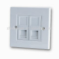 4 port face plate, ethernet face plate rj45 wall plate,rj45 socket wall face plate with cheap price